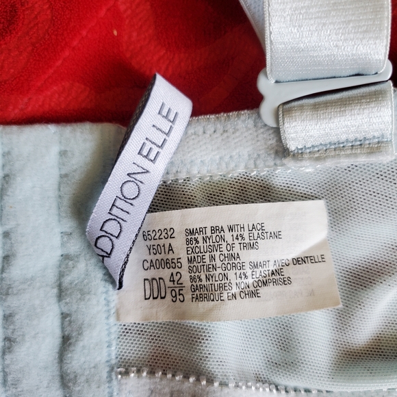 42DDD - Addition-Elle Blue Underwire Bra w/ Lace Mesh - Convertible Strap - EUC - Picture 10 of 10